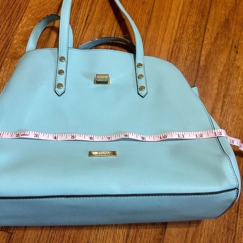 Trina Turk satchel purse bag, mint/turquoise, Pre owned And Flawed